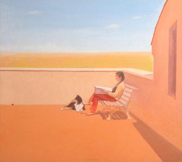 Luz de verano, 2012, óleo s. lienzo 200 x 200 cm.